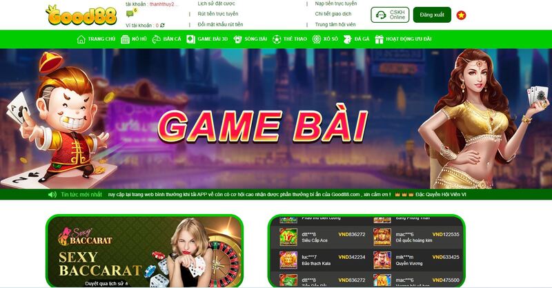 Người chơi được trải nghiệm sảnh game bài 3D cực thú vị và hấp dẫn