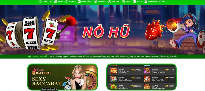 Sảnh game nổ hũ rất được ưa chuộng tại nhà cái Good88